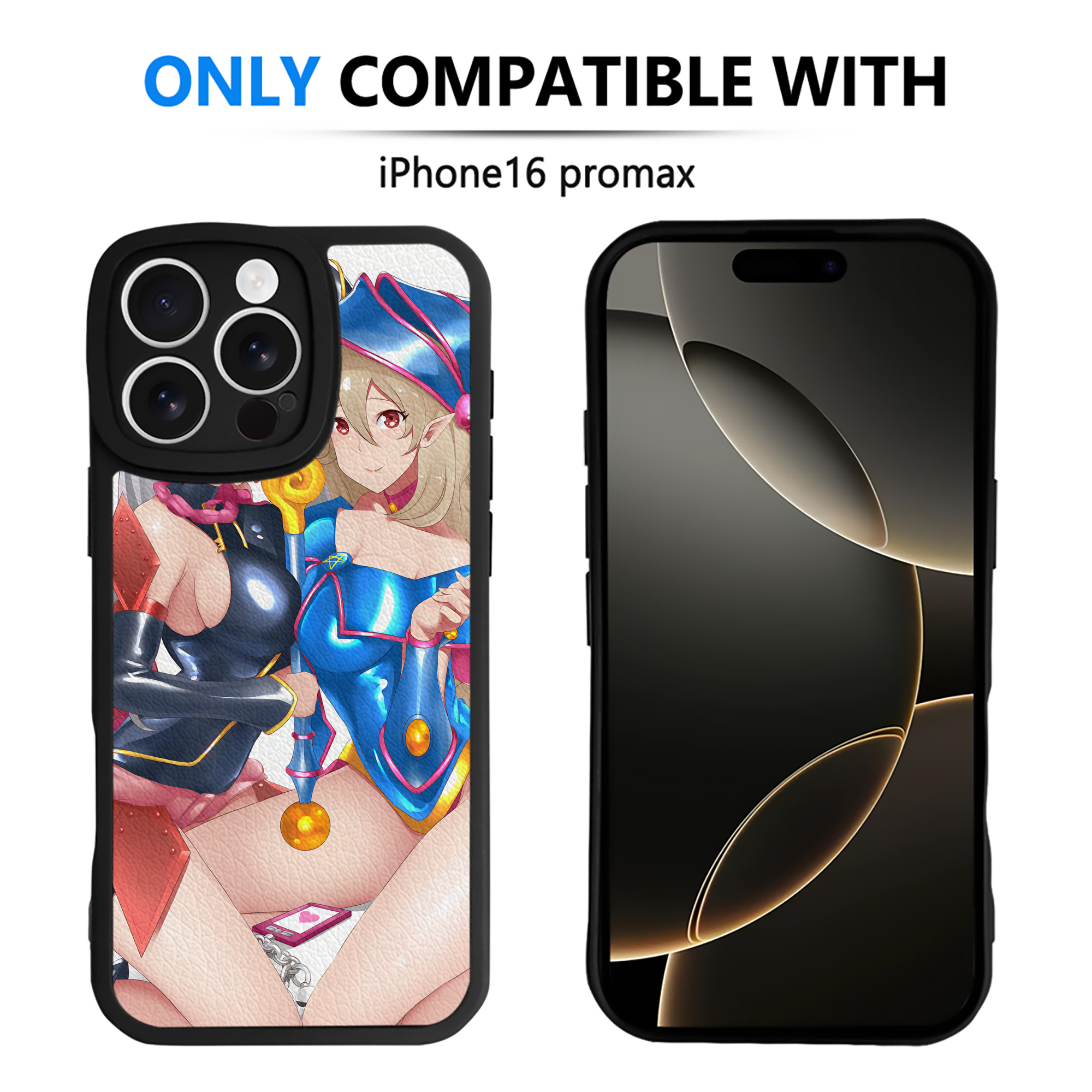 （画像用） 遊☆戯☆王 Yu-Gi-Oh! 【iPhone 16シリーズ対応】シリコンスマホケース（レザー調） 材質：シリコン